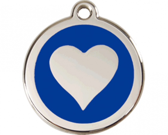 ID-Tag enamel Heart blue in the group Other products / ID Tags / ID-tags Enamel at PAW of Sweden AB (01-HT-DB)