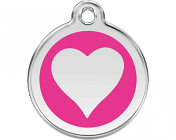 ID-Tag enamel Heart cerise in the group Other products / ID Tags / ID-tags Enamel at PAW of Sweden AB (01-HT-HP)