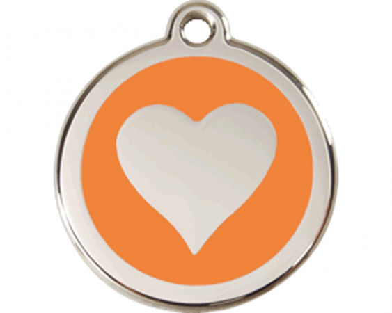 ID-Tag enamel Heart orange in the group Other products / ID Tags / ID-tags Enamel at PAW of Sweden AB (01-HT-OR)