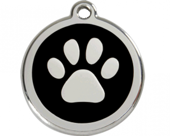 ID-Tag enamel PAW print black in the group Other products / ID Tags / ID-tags Enamel at PAW of Sweden AB (01-PP-BB)