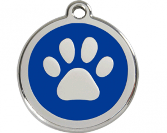ID-Tag enamel PAW print blue in the group Other products / ID Tags / ID-tags Enamel at PAW of Sweden AB (01-PP-DB)