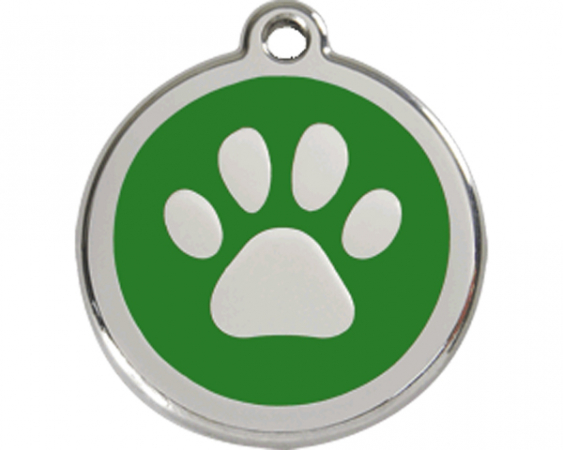 ID-Tag enamel PAW print green in the group Other products / ID Tags / ID-tags Enamel at PAW of Sweden AB (01-PP-GR)