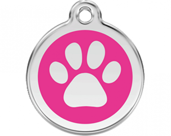 ID-Tag enamel PAW print cerise in the group Other products / ID Tags / ID-tags Enamel at PAW of Sweden AB (01-PP-HP)