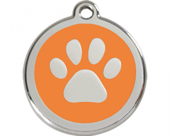ID-Tag enamel PAW print orange in the group Other products / ID Tags / ID-tags Enamel at PAW of Sweden AB (01-PP-OR)