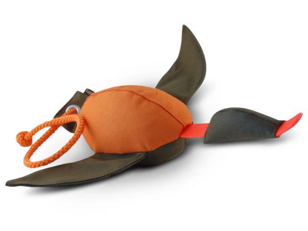 Firedog Duck Dummy Khaki/orange – Entenattrappe Für Apportiertraining, Schwimmfähig, Mit Wurfschnur