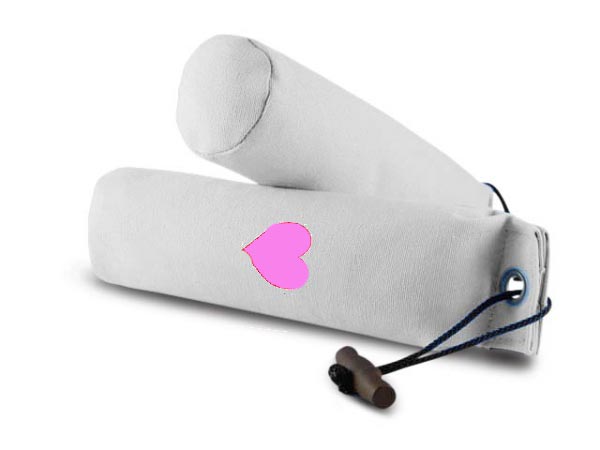 Pink Heart print on dummy in the group Training / Dummies with text/printing / Pocket with textprinting at PAW of Sweden AB (heart_pink)