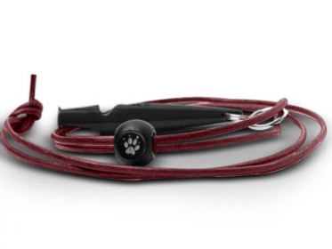 Leather lanyard for whistle fuchsia