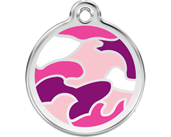 ID-Tag enamel Camoflage pink