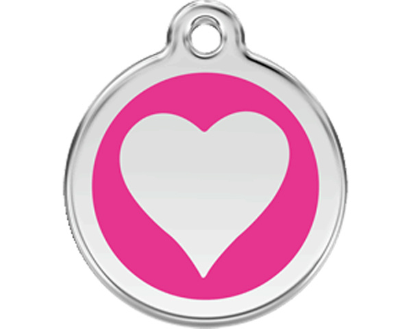 ID-Tag enamel Heart cerise