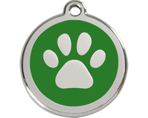 ID-Tag enamel PAW print green