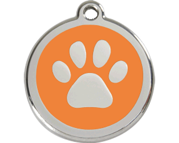 ID-Tag enamel PAW print orange
