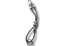Whistle lanyard braided leather with silver beads black Whistle lanyard braided leather with silver beads black