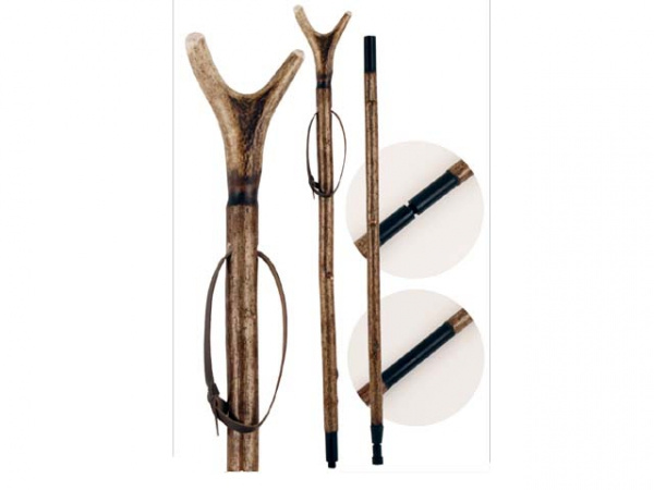 Staghorn Thumbstick on hazel, two section