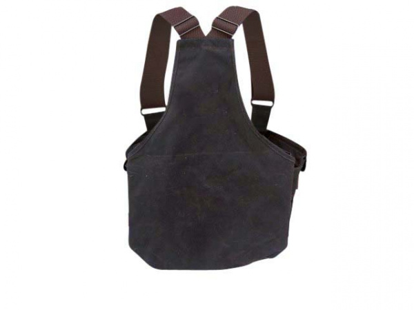 Picking-up vest Trainer Classic waxed cotton brown